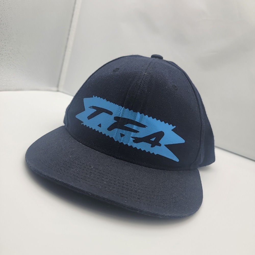 T.F.A Flat Bill‎ Hat Snapback Blue Graphic Adjustable Baseball Cap